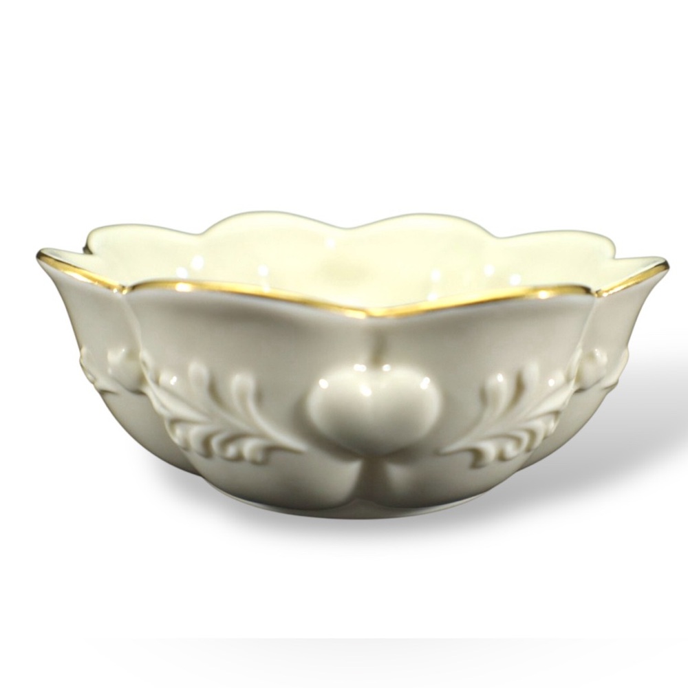 Lenox Devoted Hearts BOWL Heart Collection 24k Gold Trim Scalloped Vintage